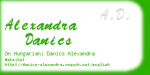 alexandra danics business card